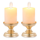 pillar candle holder centerpieces gold