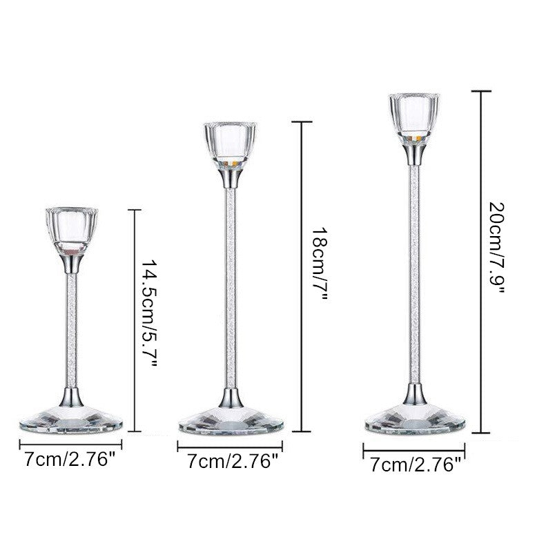 crystal candle holders