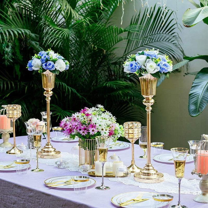 gold centerpieces for table