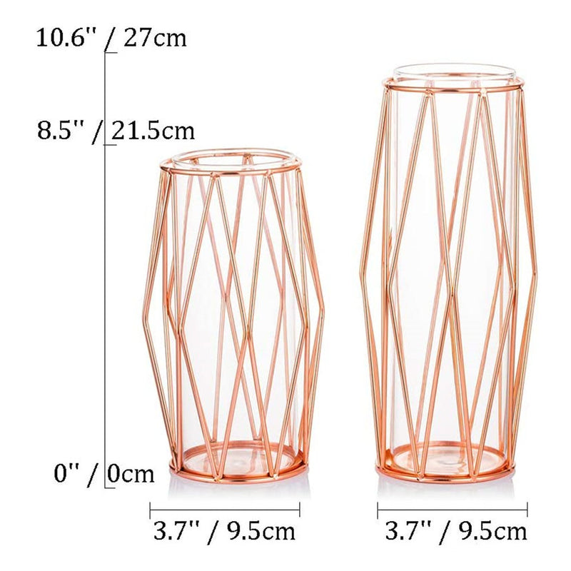 Geometric Vase Metal Centerpieces for Wedding