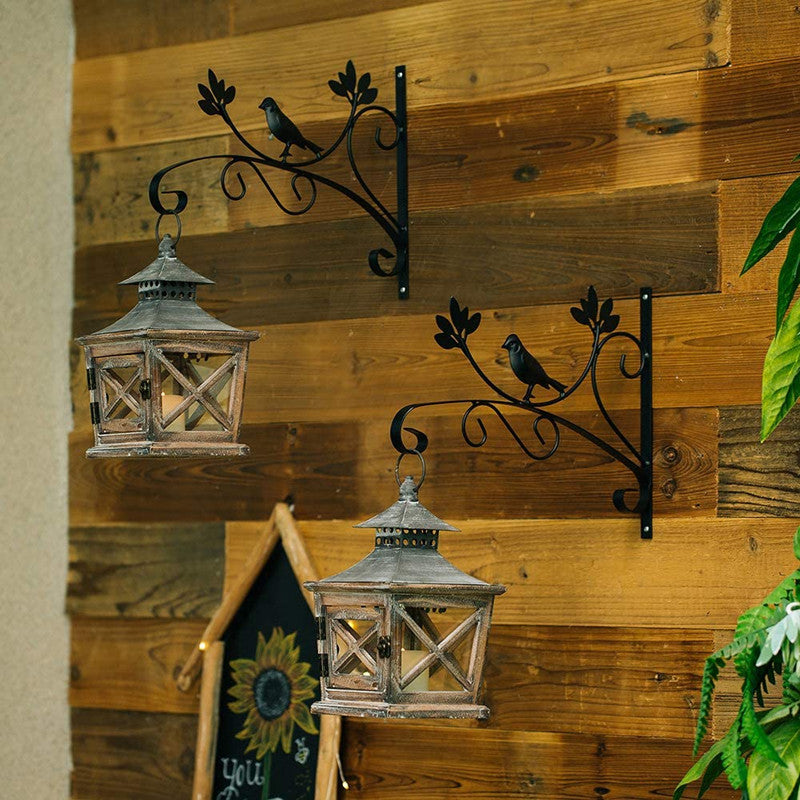 Iron Wall Hooks Metal Lantern Holder Decorative Hook For Hanging Lantern,  Bird Feeders, Wind Chimes, Plant Planter, Mantel, Rustic Outdoor Home Decor