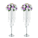 NUPTIO Vase Wedding Centerpieces | 2 Pcs Crystal Flower Stand for Tables