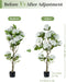White Hydrangea Artificial Trees: 5ft Fake Silk Plants for Home Living Room Decor Indoor - Faux Hydrangeas with Pot for Front Door Porch Patio Entrance Decoration