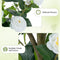 Artificial Tree Plants Outdoor: 4.9ft Tall Fake Camellia Flower Trees for Home Front Porch Decor