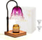 Candle Warmer Lamp with Timer : Flower Candle Warmer with 2 Bulbs Green Height Adjustable