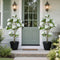 White Hydrangea Artificial Trees: 5ft Fake Silk Plants for Home Living Room Decor Indoor