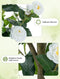 Artificial Tree Plants Outdoor: 4.9ft Tall Fake Camellia Flower Trees for Home Front Porch Decor - Faux White Rose Plants with Pot for Patio Yard Indoor Living Room