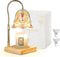 Candle Warmer Lamp with Timer : Flower Candle Warmer with 2 Bulbs Green Height Adjustable