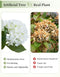 White Hydrangea Artificial Trees: 5ft Fake Silk Plants for Home Living Room Decor Indoor - Faux Hydrangeas with Pot for Front Door Porch Patio Entrance Decoration