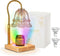 Candle Warmer Lamp with Timer : Flower Candle Warmer with 2 Bulbs Green Height Adjustable