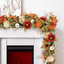 NUPTIO Fall Garland with Sunflower Pumpkin: 6ft Fall Decor for Thanksgiving