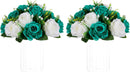 NUPTIO White Flower Centerpieces for Wedding Tables, Artificial Flower Ball | 10 Pcs 9.5 inch, Fake Floral Rose Arrangement for Birthday Party,...