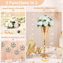 NUPTIO White Flower Centerpieces for Wedding Tables, Artificial Flower Ball | 10 Pcs 9.5 inch, Fake Floral Rose Arrangement for Birthday Party,... image 5