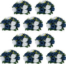 NUPTIO White Flower Centerpieces for Wedding Tables, Artificial Flower Ball | 10 Pcs 9.5 inch, Fake Floral Rose Arrangement for Birthday Party,...