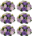 NUPTIO White Flower Centerpieces for Wedding Tables, Artificial Flower Ball | 10 Pcs 9.5 inch, Fake Floral Rose Arrangement for Birthday Party,...