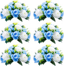 NUPTIO White Flower Centerpieces for Wedding Tables, Artificial Flower Ball | 10 Pcs 9.5 inch, Fake Floral Rose Arrangement for Birthday Party,...