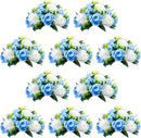 NUPTIO White Flower Centerpieces for Wedding Tables, Artificial Flower Ball | 10 Pcs 9.5 inch, Fake Floral Rose Arrangement for Birthday Party,...