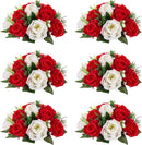 NUPTIO White Flower Centerpieces for Wedding Tables, Artificial Flower Ball | 10 Pcs 9.5 inch, Fake Floral Rose Arrangement for Birthday Party,...