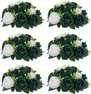 NUPTIO White Flower Centerpieces for Wedding Tables, Artificial Flower Ball | 10 Pcs 9.5 inch, Fake Floral Rose Arrangement for Birthday Party,...