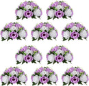 NUPTIO White Flower Centerpieces for Wedding Tables, Artificial Flower Ball | 10 Pcs 9.5 inch, Fake Floral Rose Arrangement for Birthday Party,...