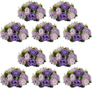 NUPTIO White Flower Centerpieces for Wedding Tables, Artificial Flower Ball | 10 Pcs 9.5 inch, Fake Floral Rose Arrangement for Birthday Party,...