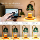 Candle Warmer Lamp with Timer : Flower Candle Warmer with 2 Bulbs Green Height Adjustable