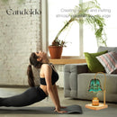 Candle Warmer Lamp with Timer : Flower Candle Warmer with 2 Bulbs Green Height Adjustable