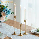 Nuptio Gold Candlestick Holders Set of 15/30 for Wedding Party Table Centerpiece