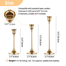 Nuptio Gold Candlestick Holders Set of 15/30 for Wedding Party Table Centerpiece