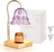 Candle Warmer Lamp with Timer : Flower Candle Warmer with 2 Bulbs Green Height Adjustable