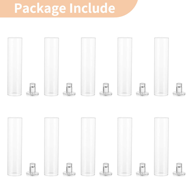 NUPTIO Taper Candle Holders Glass: Hurricane Candle Holder Bulk for Tapered Candles