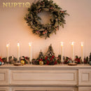 NUPTIO Taper Candle Holders Glass: Hurricane Candle Holder Bulk for Tapered Candles