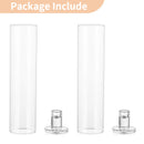 NUPTIO Taper Candle Holders Glass: Hurricane Candle Holder Bulk for Tapered Candles