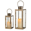 Candle Lantern Decorative Indoor，Outdoor Lanterns for Fall front Porch Patio Decor Set of 2