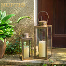 Candle Lantern Decorative Indoor，Outdoor Lanterns for Fall front Porch Patio Decor Set of 2