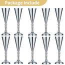 silver trumpet vases