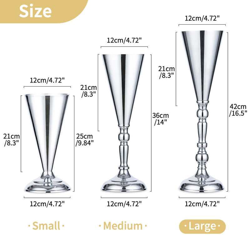 tall trumpet vases size