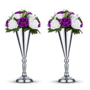 silver vases for centerpieces