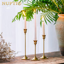 Nuptio Gold Candlestick Holders Set of 15/30 for Wedding Party Table Centerpiece