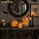 NUPTIO Terracotta Pumpkin Halloween Decor: 15" H Fall Jack O Lantern