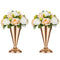 Trumpet Vase Gold Wedding Centerpieces 9.8" Set of 2