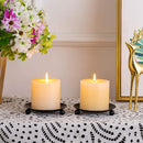 black plate holders for pillar candles