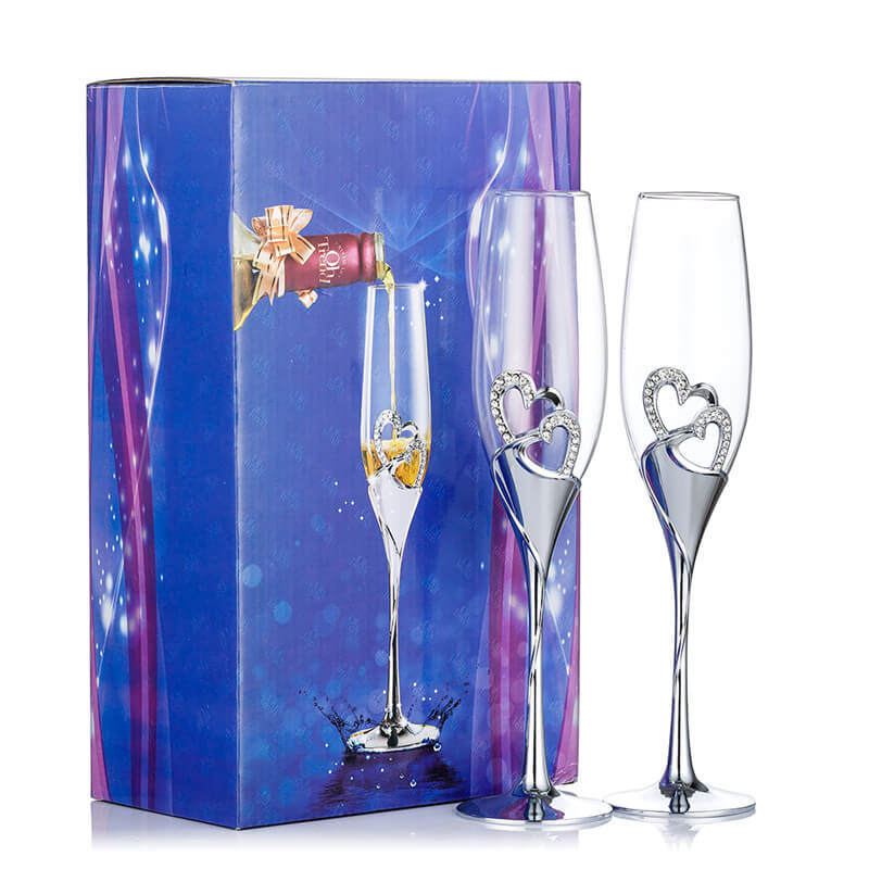 wedding flutes for bride and groom