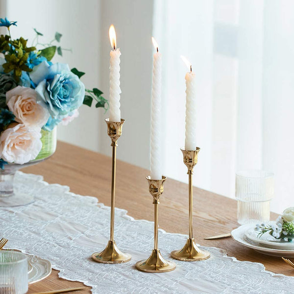 Brass Taper Candlestick Holders | Nuptio