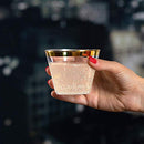 Gold Rimmed Clear Disposable Cups 