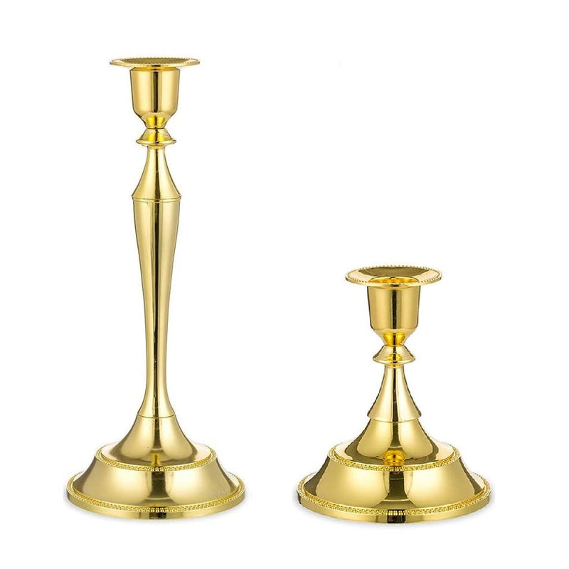 gold candlestick holder