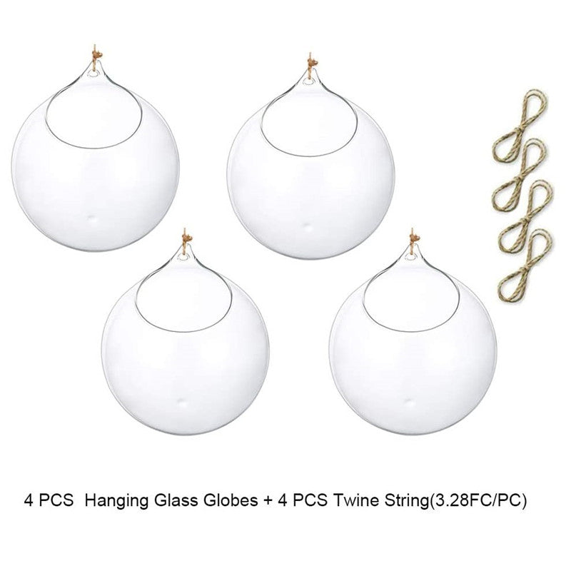 4Pcs/set Hanging Glass Globes Terrarium Succulents Orbs for Home Party Wedding Garden DIY Design