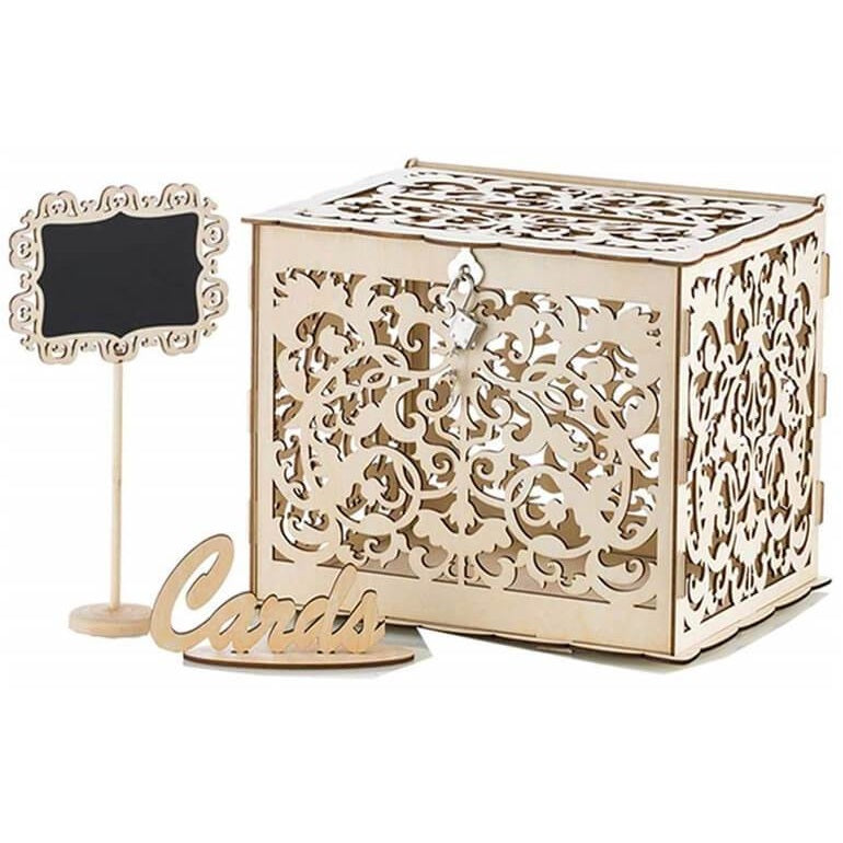 Wedding Party Card Box Gift Card Box Holder with Slot