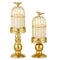 birdcage gold metal candle holders