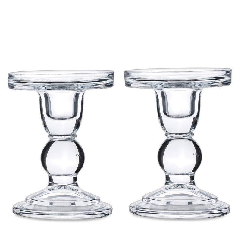 clear pillar candle holders